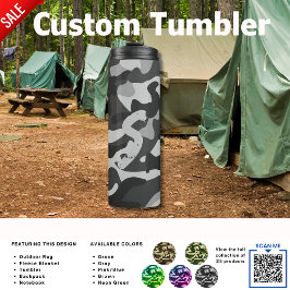 Camping Tumbler | BEGINSEL Camouflage Kinderen Tie Thermosbeker