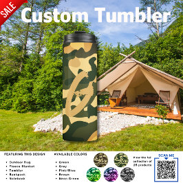 Camping Tumbler | BEGINSELEN Camouflage Kids Tiene Thermosbeker