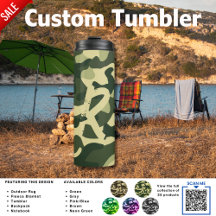Camping Tumbler | INITIALLEN camouflage Kinderen T