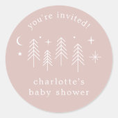 Camping U bent uitgenodigd Ronde Sticker (Voorkant)