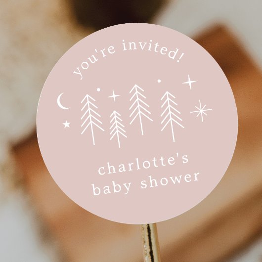 Camping U bent uitgenodigd Ronde Sticker