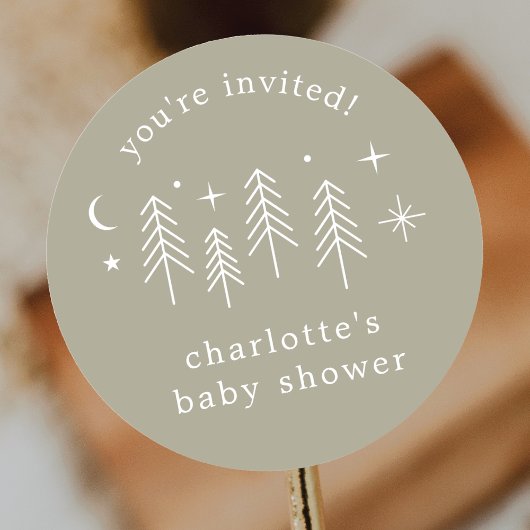 Camping U bent uitgenodigd Ronde Sticker