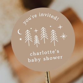 Camping U bent uitgenodigd Ronde Sticker