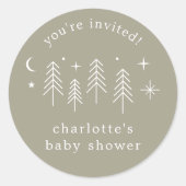 Camping U bent uitgenodigd Ronde Sticker (Voorkant)