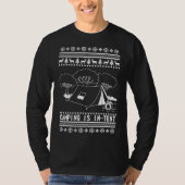 Camping Ugly KerstSweater T-shirt (Voorkant)