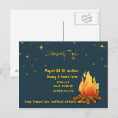 Camping-uitnodiging Uitnodiging Briefkaart (Voorkant / Achterkant)
