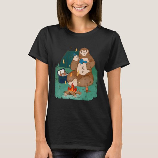 camping ukulele hiking lazy t-shirt (Voorkant)