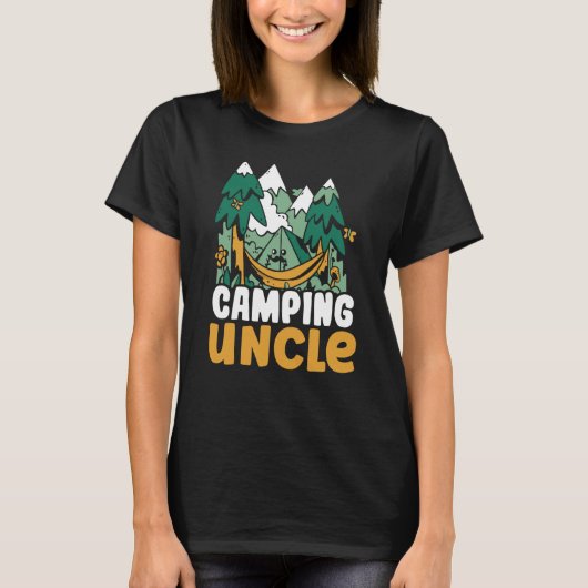 Camping Uncle Campsite Camper Hobby Camp T-shirt (Voorkant)