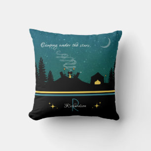 Camping under the Stars Monogram Kussen