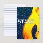 Camping under the Stars Starshine and Campfire Kaart (Voorkant / Achterkant)