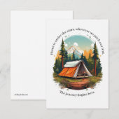 Camping Under the Stars: Tent-Themed Greeting Card Bedankkaart (Voorkant / Achterkant)