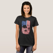 Camping USA American flag 4th Of July Outdoor Camp T-shirt (Voorkant volledig)
