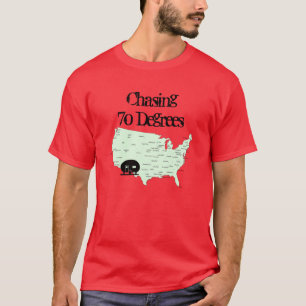 Camping USA Map RVing Chasing 70 graden T-Shirt