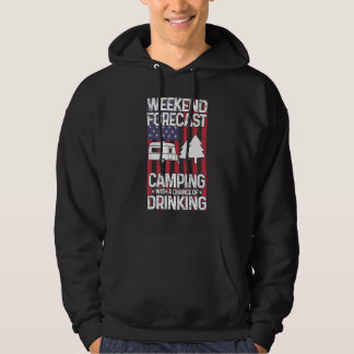 Camping Usa vlag - Happy Camper Apparel Hoodie