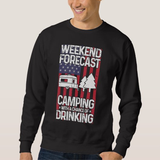 Camping Usa vlag - Happy Camper Apparel Trui (Voorkant)