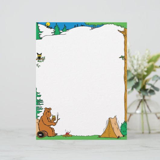 Camping Vacation Letterhead (Staand voorkant)