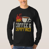 Camping Vacking van de familie Koffie en kampvuren T-shirt (Voorkant)