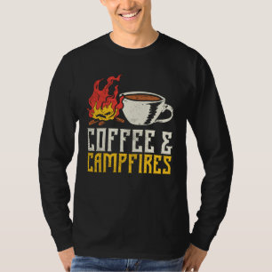 Camping Vacking van de familie Koffie en kampvuren T-shirt