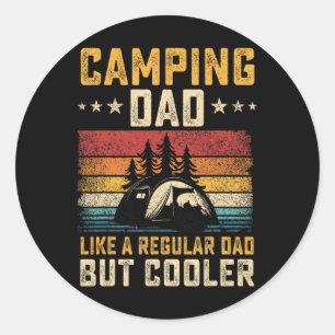 Camping Vader Als Gewone Vader Maar Koelere Vaderd Ronde Sticker