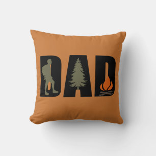 Camping vader cadeau kussen