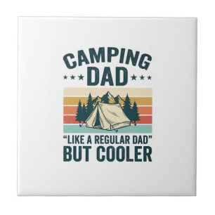 Camping vader vintage retro outdoor vector shirt D Tegeltje