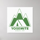 Camping van het nationaal park Yosemite Canvas Afdruk (Voorkant)