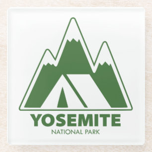 Camping van het nationaal park Yosemite Glazen Onderzetter
