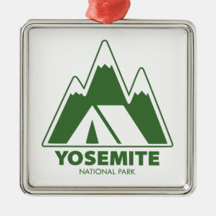 Camping van het nationaal park Yosemite Metalen Ornament