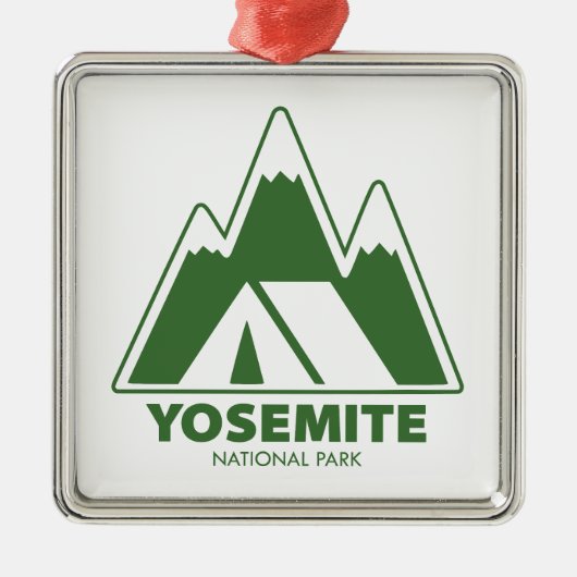 Camping van het nationaal park Yosemite Metalen Ornament (Voorkant)