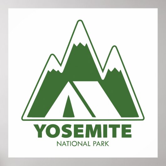 Camping van het nationaal park Yosemite Poster (Voorkant)
