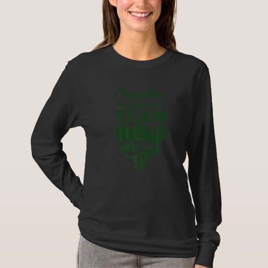 Camping van het team van het Drink kampeerkamp van T-shirt (Voorkant)