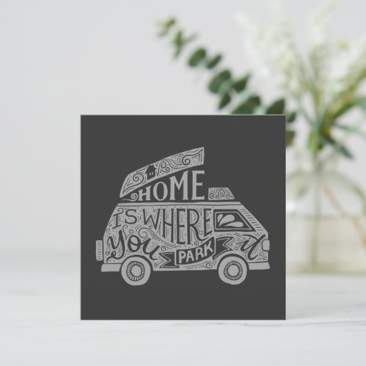 Camping Van Leven Leuk Inspirerend Citaat  Kaart (Staand voorkant)