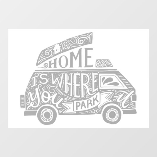Camping Van Life Fun Inspirerend Quote Raamsticker (Vel)