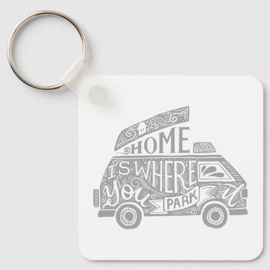 Camping Van Life Fun Inspirerend Quote Sleutelhanger (Voorkant)