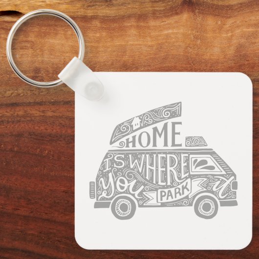 Camping Van Life Fun Inspirerend Quote Sleutelhanger (Voorkant)