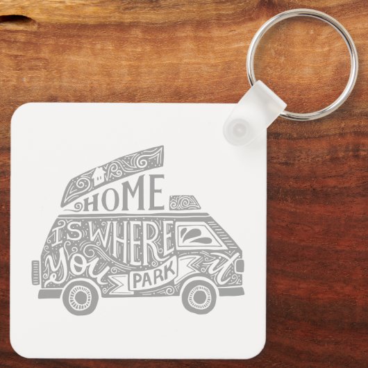 Camping Van Life Fun Inspirerend Quote Sleutelhanger (Achterkant)