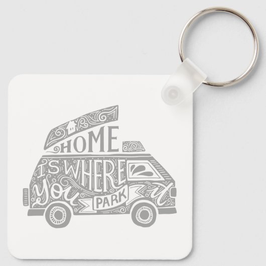 Camping Van Life Fun Inspirerend Quote Sleutelhanger (Achterkant)