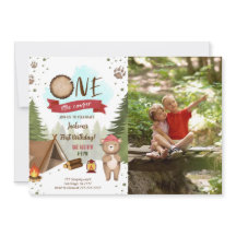 Camping Verjaardag Foto uitnodiging