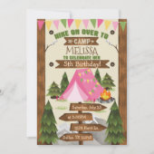 Camping Verjaardag Uitnodiging Uitnodiging Uitnodi (Voorkant)