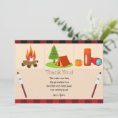 Camping Verjaardags Thank You Kaart (Staand voorkant)