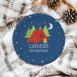 Camping Verjaardagsfeest borden Papieren Bordje