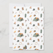 Camping Verjaardagsfeest Moderne kinder uitnodigin Kaart (Achterkant)