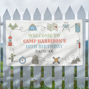 Camping Verjaardagsfeest Welkom Spandoek