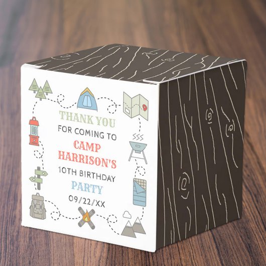 Camping Verjaardagsfeestje Dank u Bedankdoosjes