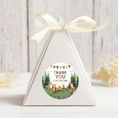 Camping Verjaardagsfeestje Dank u Ronde Sticker