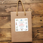 Camping Verjaardagsfeestje Dank u Vierkante Sticker