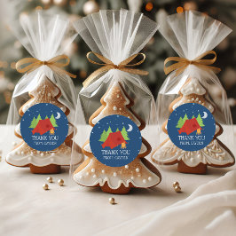 Camping Verjaardagsfeestje gunst stickers