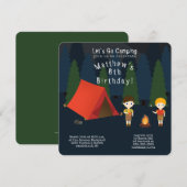 Camping Verjaardagsfeestje Kaart (Voorkant / Achterkant)