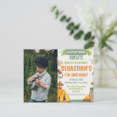 Camping Verjaardagsfeestje moderne kinderen Briefkaart (Staand voorkant)