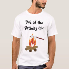 Camping Verjaardagsfeestje Papa T-shirt
